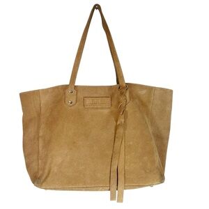 M.I.L.A. Light Tan Soft Suede Tote Bag